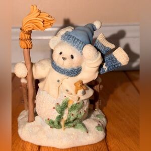 Cherished Teddies Vintage Bear And the north wind shall blow with Blue Cream